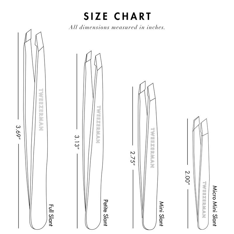tweezer sizing chart