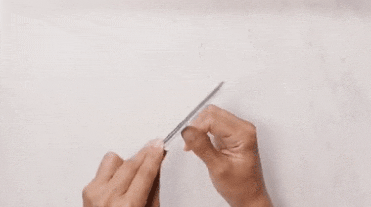 model with manicure kit