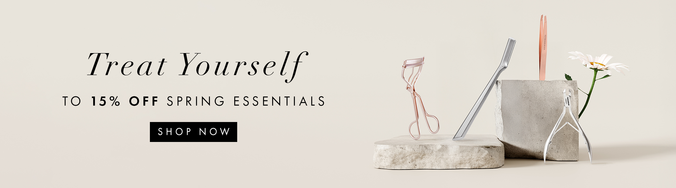 Treat yourself to 15% off Spring Essentials
