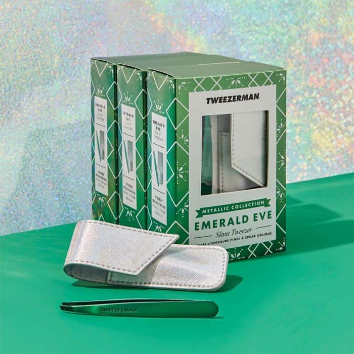 Emerald Eve Slant Tweezer & Pouch