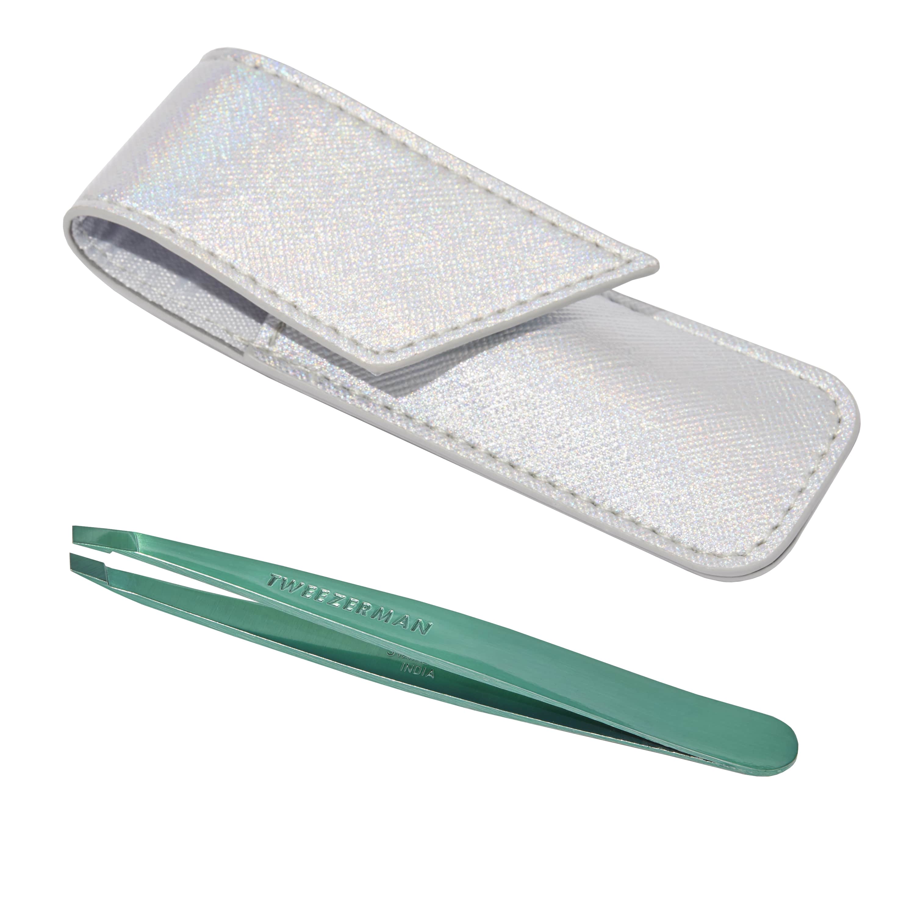 Emerald Eve Slant Tweezer & Pouch