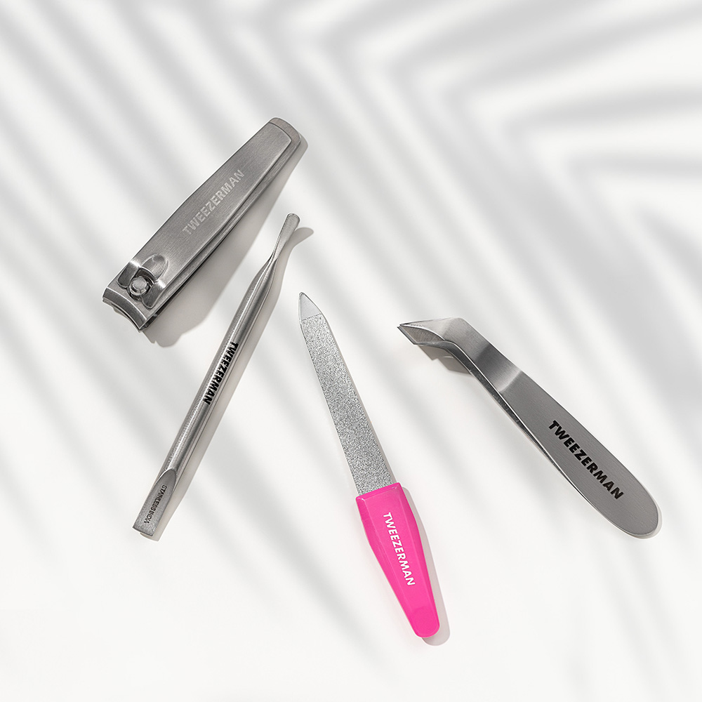 Manicure Set with Mini Pushy, Nail Clipper, Nail File and Mini Nipper