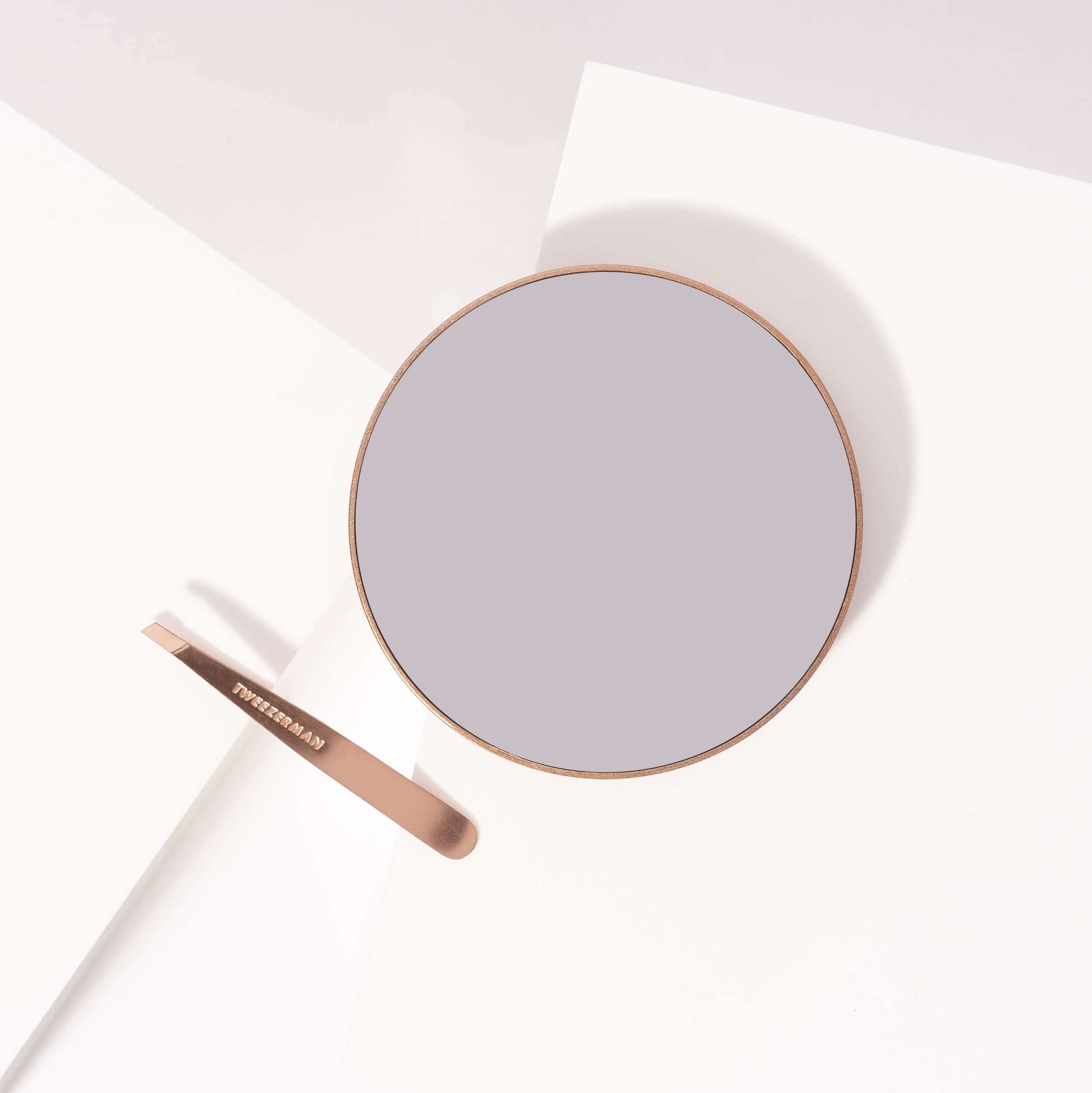 Rose Gold Mini Slant & 10x Mirror Duo