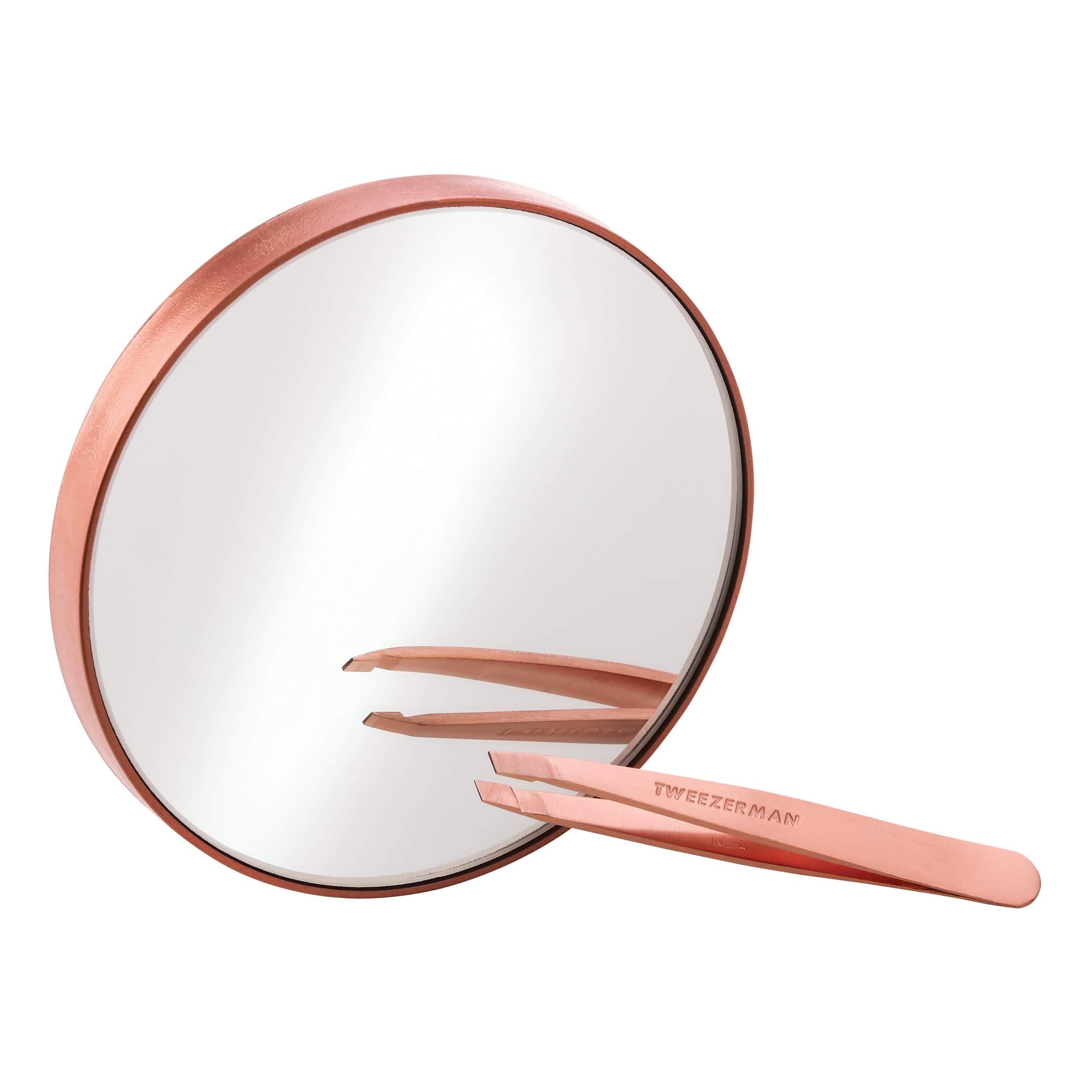 Rose Gold Mini Slant & 10x Mirror Duo